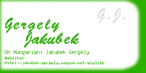 gergely jakubek business card